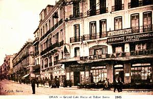ORAN - PLACE VILLEBOIS-MAREUIL - GRAND CAFE RICHE - 1945